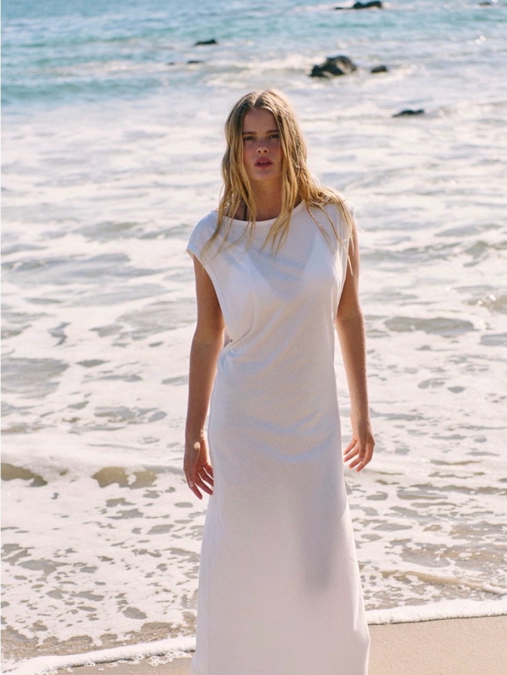 🆕Bnwt Free People Drift Street Cotton-Jersey Maxi Dress